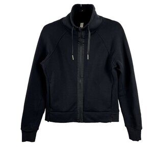 Lululemon Black Fleece-Lined Light Fall Athletic Jacket Women's Size 6